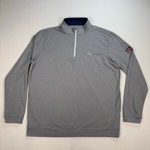 Rhoback Performance 1/4 Zip Men's‎ XL Gray Stretch Logo Golf Pullover
